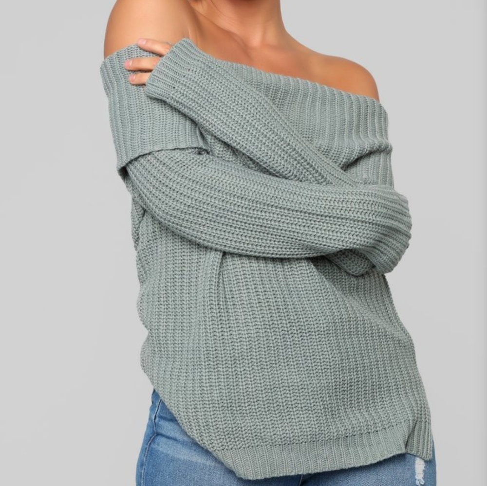 2 Fashionnova Off the Shoulder Chunky Sweaters